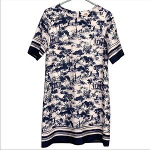 Molly Bracken Navy and White Patterned Dress